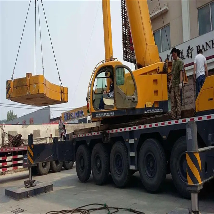 霸州当地吊车出租|机器吊装|75吨|工厂搬迁服务